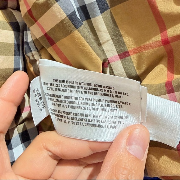 Burberry Kids Blue Puffer Jacket 3Y - Picture 6 of 10